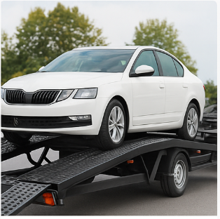 Enclosed car transport carrier